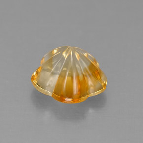 Citrino naturale giallo da 1,18 ct, taglio fiore, trasparente