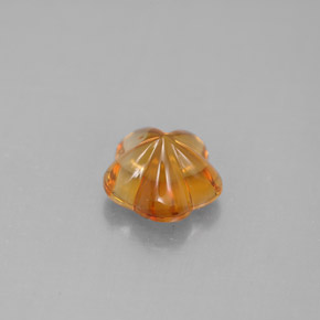 Citrino naturale arancione da 1,27 ct, taglio fiore, trasparente