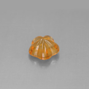 Citrino naturale arancione da 1,28 ct, taglio fiore, trasparente