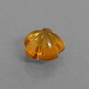 Citrino naturale arancione da 1,36 ct, taglio fiore, trasparente