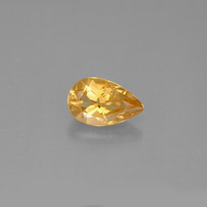 Citrino naturale giallo da 0,75 ct, taglio a pera, VS