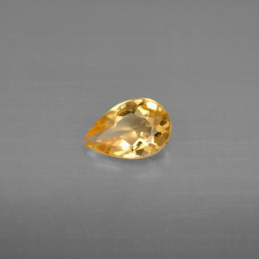 Citrino naturale giallo da 0,61 ct, taglio a pera, VVS-VS