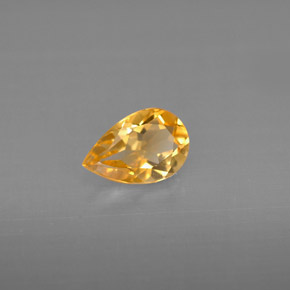 Citrino naturale giallo da 0,70 ct, taglio a pera, VVS-VS