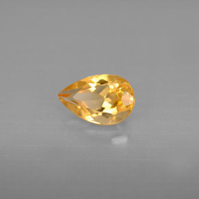 Citrino naturale giallo da 0,73 ct, taglio a pera, VVS-VS
