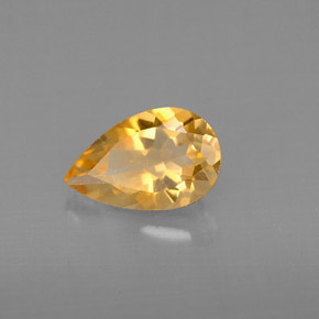 Citrino Giallo oro naturale da 0.72 ct, Forma a pera, VVS-VS