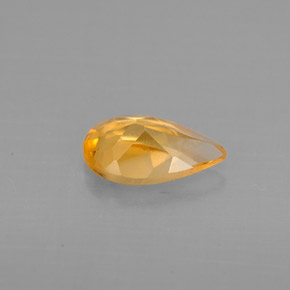 Citrino naturale giallo da 0,69 ct, taglio a pera, VVS-VS