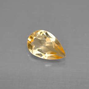 Citrino naturale giallo da 0,71 ct, taglio a pera, VVS-VS
