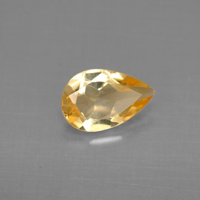 Citrino naturale giallo da 0,71 ct, taglio a pera, VVS-VS