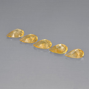 Citrino naturale giallo da 3,55 ct, taglio a pera, VVS-VS