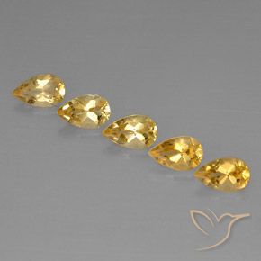 Gemme di Citrino Dorato naturale da 4.17 ct, Forma a pera, VVS-VS