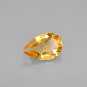 Citrino naturale giallo da 0,67 ct, taglio a pera, VS