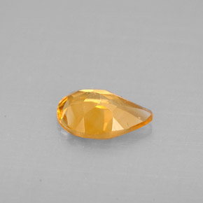 Citrino naturale giallo da 0,67 ct, taglio a pera, VS