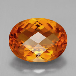 Citrino naturale arancione da 5,44 ct, taglio ovale, VVS