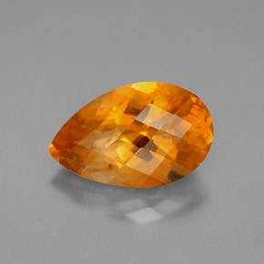 Citrino naturale arancione da 4,18 ct, taglio a pera, VVS