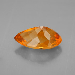 Citrino naturale arancione da 4,18 ct, taglio a pera, VVS