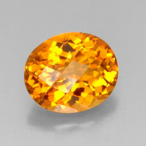 Citrino Giallo-arancione naturale da 5.00 ct, Taglio ovale, VVS-VS