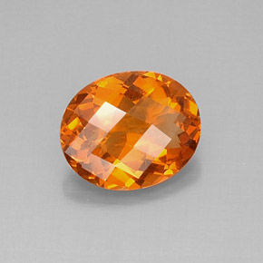 Citrino naturale arancione da 3,22 ct, taglio ovale, VVS-VS