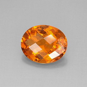 Citrino naturale arancione da 3,22 ct, taglio ovale, VVS-VS