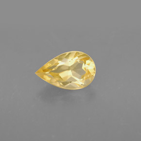 Citrino naturale giallo da 0,80 ct, taglio a pera, VVS