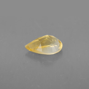 Citrino naturale giallo da 0,80 ct, taglio a pera, VVS