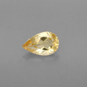 Citrino naturale giallo da 0,73 ct, taglio a pera, VVS