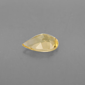 Citrino naturale giallo da 0,73 ct, taglio a pera, VVS