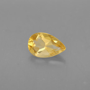 Citrino naturale giallo da 0,73 ct, taglio a pera, VVS