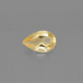 Citrino naturale giallo da 0,58 ct, taglio a pera, VVS