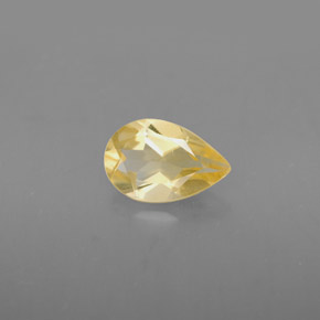 Citrino naturale giallo da 0,58 ct, taglio a pera, VVS