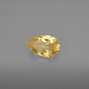 Citrino naturale giallo da 0,72 ct, taglio a pera, VVS