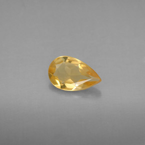Citrino naturale giallo da 0,66 ct, taglio a pera, VVS