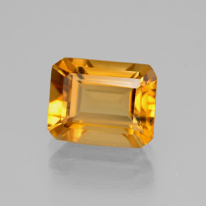 Citrino naturale giallo da 2,11 ct, taglio smeraldo, VVS-VS