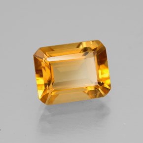 Citrino naturale giallo da 2,11 ct, taglio smeraldo, VVS-VS