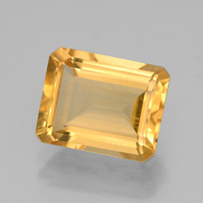 Citrino naturale giallo da 1,97 ct, taglio smeraldo, VVS