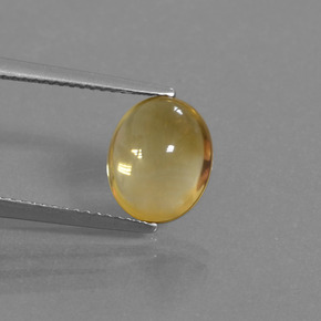 Citrino naturale oro da 2,97 ct, taglio ovale, trasparente