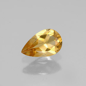Citrino naturale giallo da 0,66 ct, taglio a pera, VVS-VS