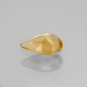 Citrino naturale giallo da 0,66 ct, taglio a pera, VVS-VS