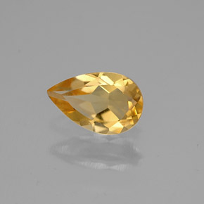 Citrino naturale giallo da 0,62 ct, taglio a pera, VVS