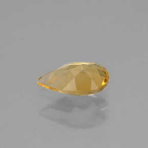 Citrino naturale giallo da 0,62 ct, taglio a pera, VVS