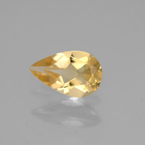 Citrino naturale giallo da 0,65 ct, taglio a pera, VVS-VS