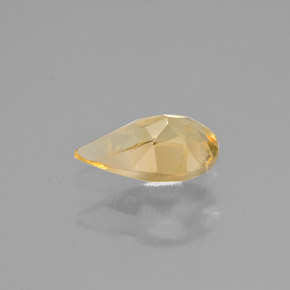 Citrino naturale giallo da 0,65 ct, taglio a pera, VVS-VS