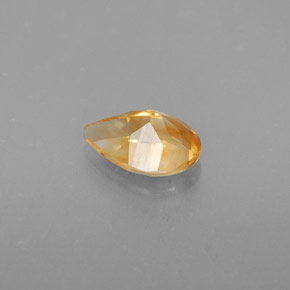 Citrino naturale giallo da 0,78 ct, taglio a pera, VS