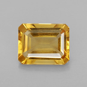 Citrino naturale giallo da 1,94 ct, taglio smeraldo, VS