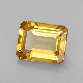 Citrino naturale giallo da 1,94 ct, taglio smeraldo, VS
