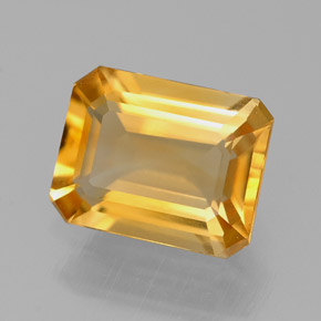 Citrino naturale giallo da 1,90 ct, taglio smeraldo, VVS-VS