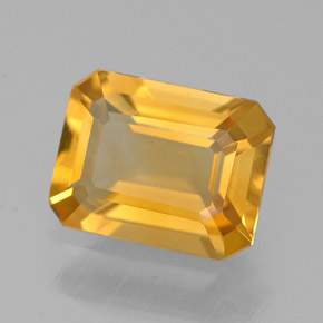 Citrino naturale giallo da 1,90 ct, taglio smeraldo, VVS-VS
