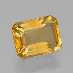Citrino naturale giallo da 2,03 ct, taglio smeraldo, VVS-VS