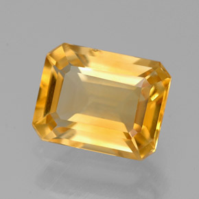 Citrino naturale giallo da 2,03 ct, taglio smeraldo, VVS-VS