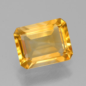 Citrino naturale giallo da 1,85 ct, taglio smeraldo, VVS-VS