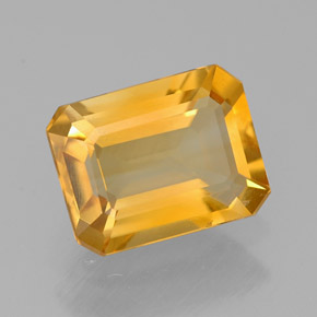Citrino naturale giallo da 1,90 ct, taglio smeraldo, VVS-VS